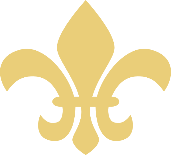Fleur De Lis Clip Art Free - Lila Und White Fleur De Lys Karte (600x545)