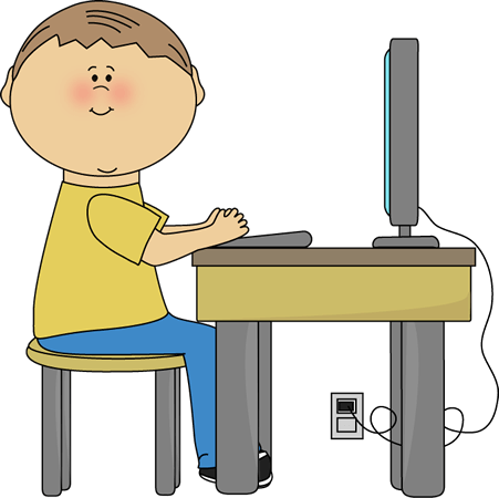 Schoolwork On Computer Clipart - Kids Computer Clip Art (1024x1024)
