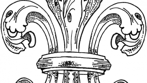 Fleur De Lis Coloring Page - Coloring Book (585x329)