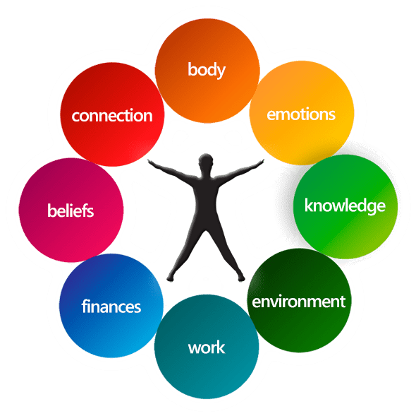 Wellness For Bergen County - Examples Of 7 Dimensions Of Wellness (610x599)