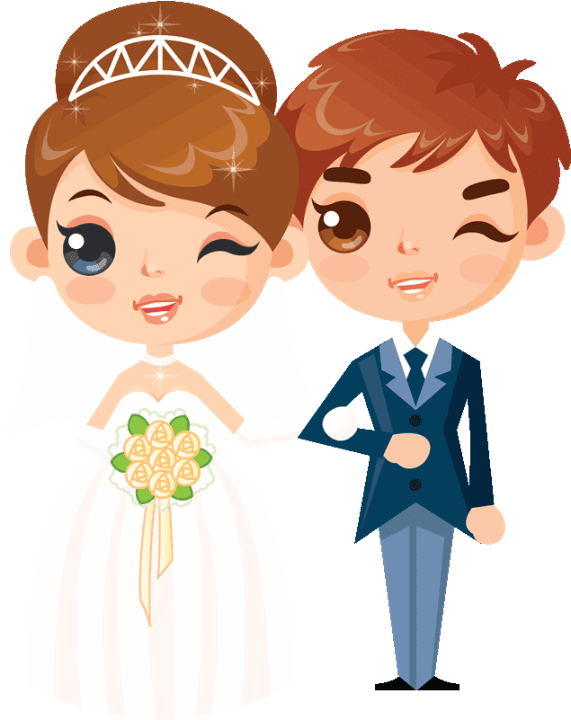 Imagen Png De Novios - Novios Caricatura (702x800)