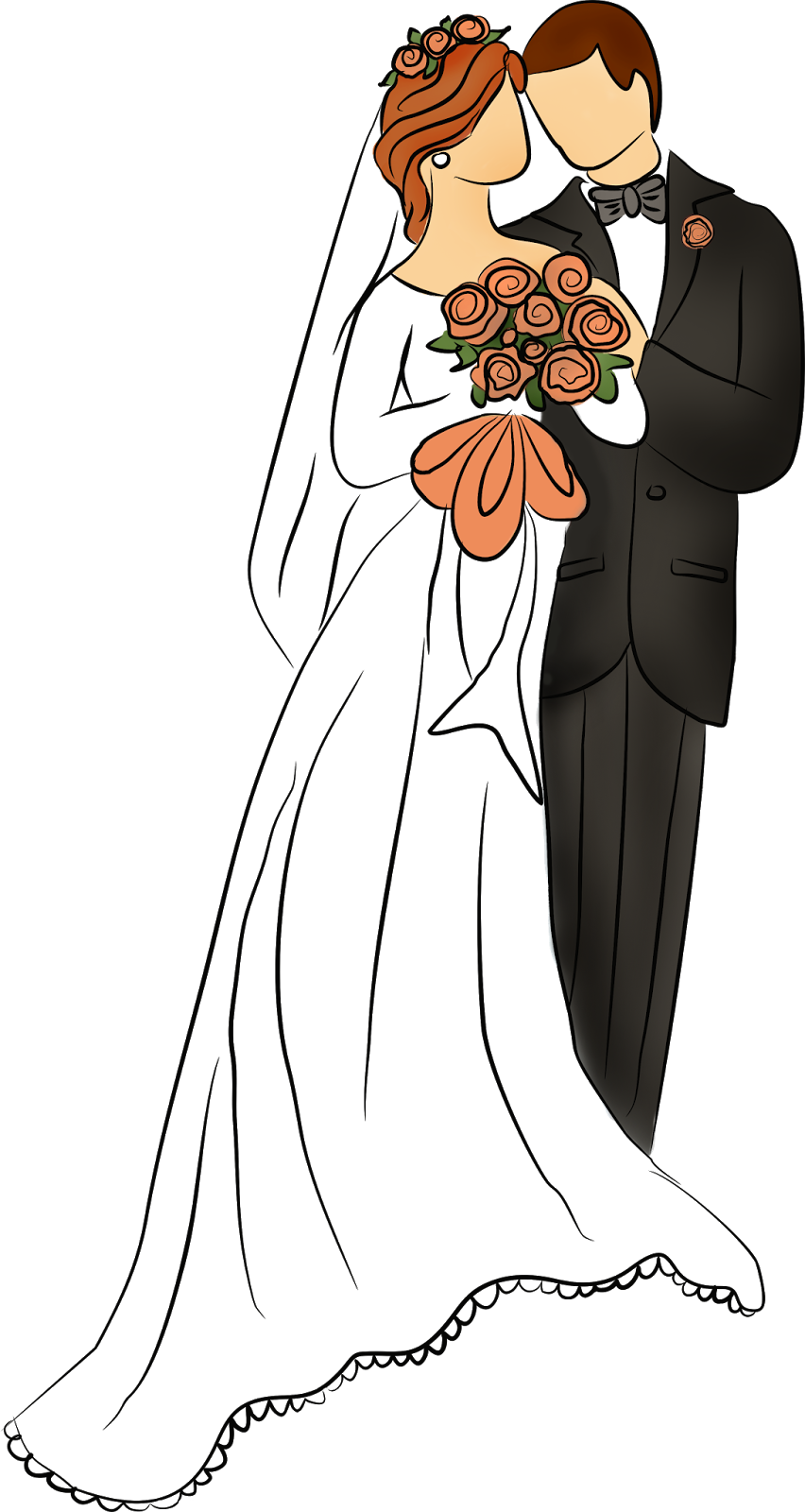 Casamento - Młoda Para Clipart (852x1600)