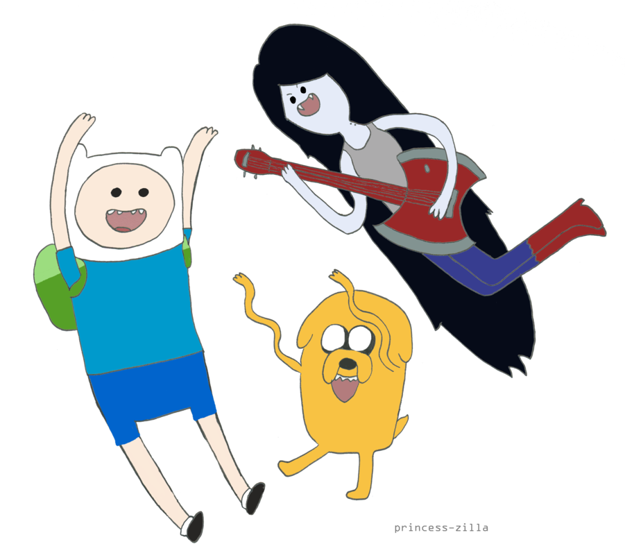 Adventure Time With Finn, Marceline And Jake By Justsomemaddy - Adventure Time (900x826)