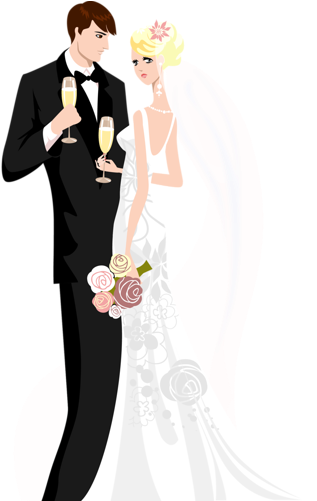 La Boda, El Matrimonio, La Recepción, La Celebración, - Wedding Background Vector Png (330x500)