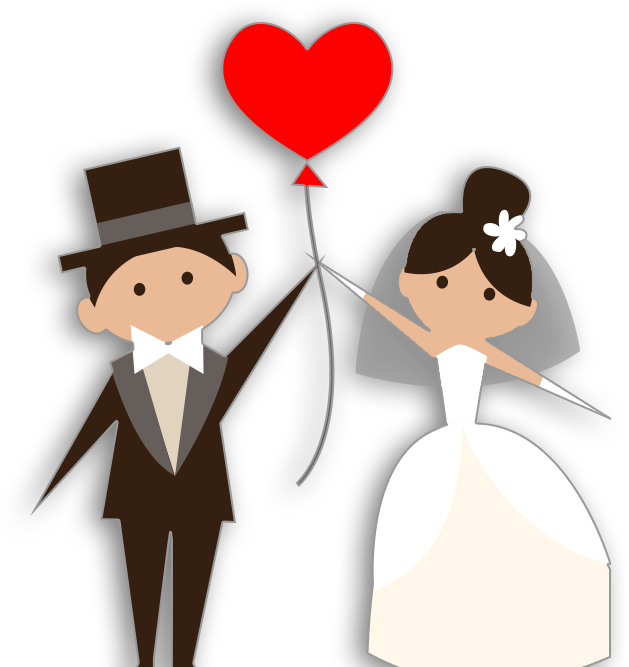 Resultado De Imagen De Novios Png - Bride And Groom Png (639x675)