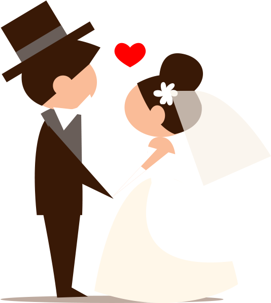 Clipart Novios Png - Roles Of A Wedding (567x600)