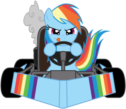 My Little Pony Friendship Is Magic Wallpaper Titled - Ponykart (500x367)