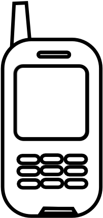 28 Collection Of Cell Clipart Black And White - Clip Art Of Mobile (444x444)