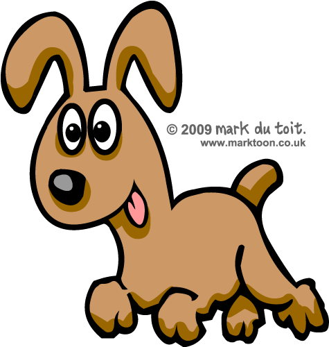 Happy Doggy Running Clipart - Doggy Cartoon (475x500)