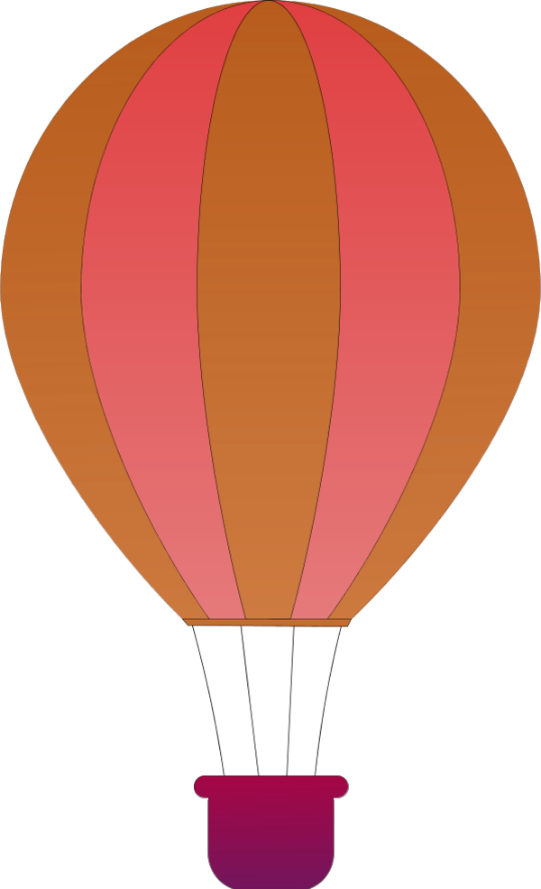 Vertical Striped Hot Air Balloons - Hot Air Balloon Clip Art (600x985)