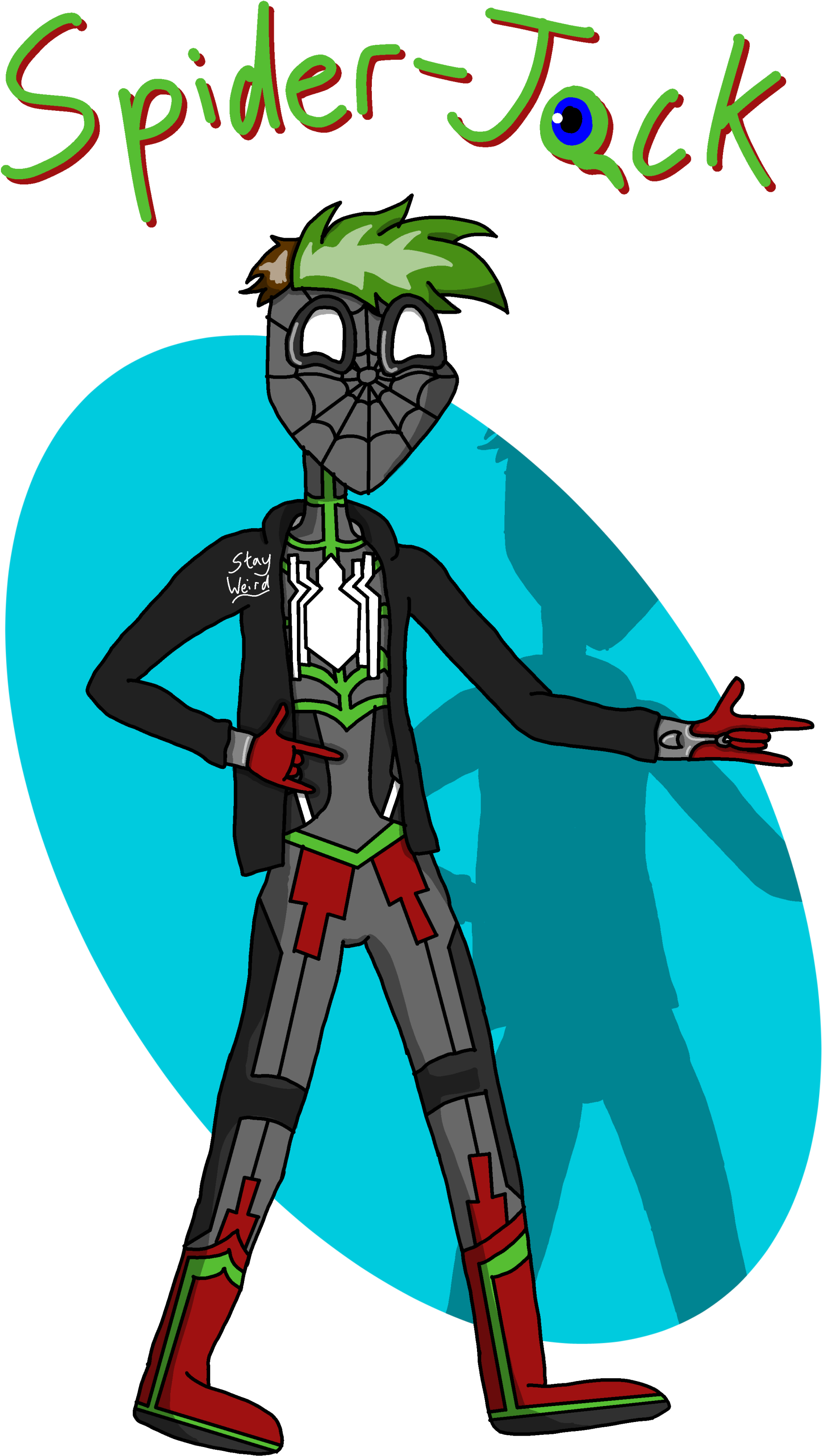 I Drew Jacksepticeye As Spiderman, With An Original - Cartoon (1920x3204)