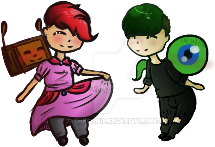 Chibi{markiplier And Jacksepticeye} By Thecatik - Jacksepticeye (900x675)