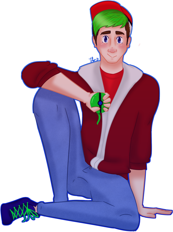 Jacksepticeye Pokemon Trainer By Snekmom - Cartoon (769x1038)