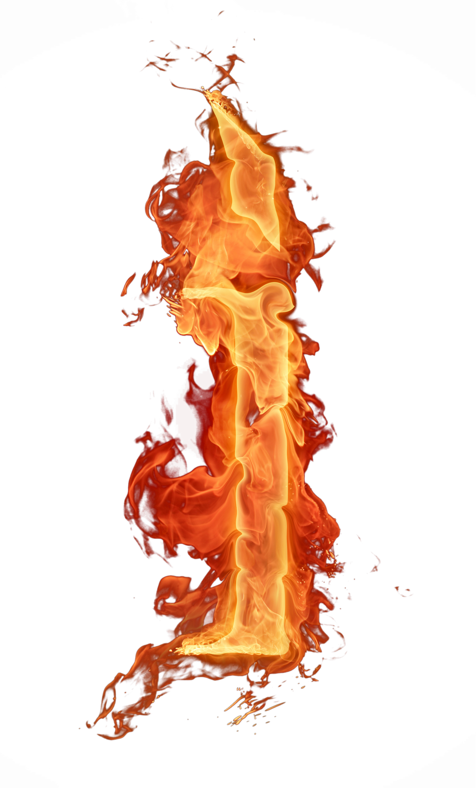 Letras Em Png Efeito Fogo - Flaming Alphabet (966x1600)