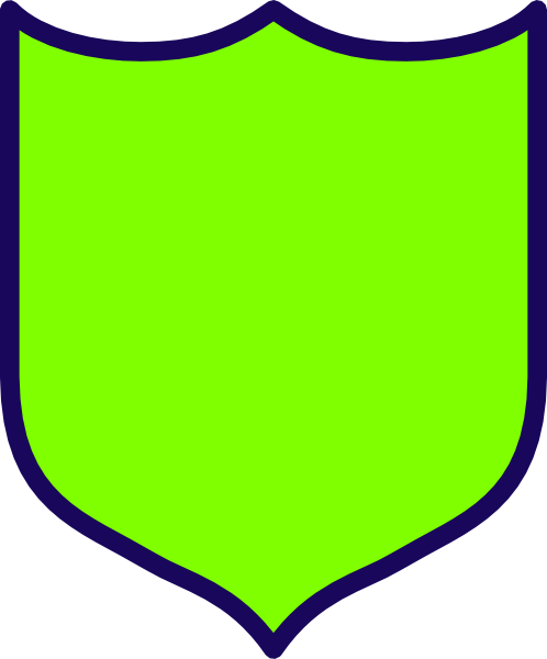 This Free Clip Arts Design Of Green Gold Shield - Clip Art (498x600)