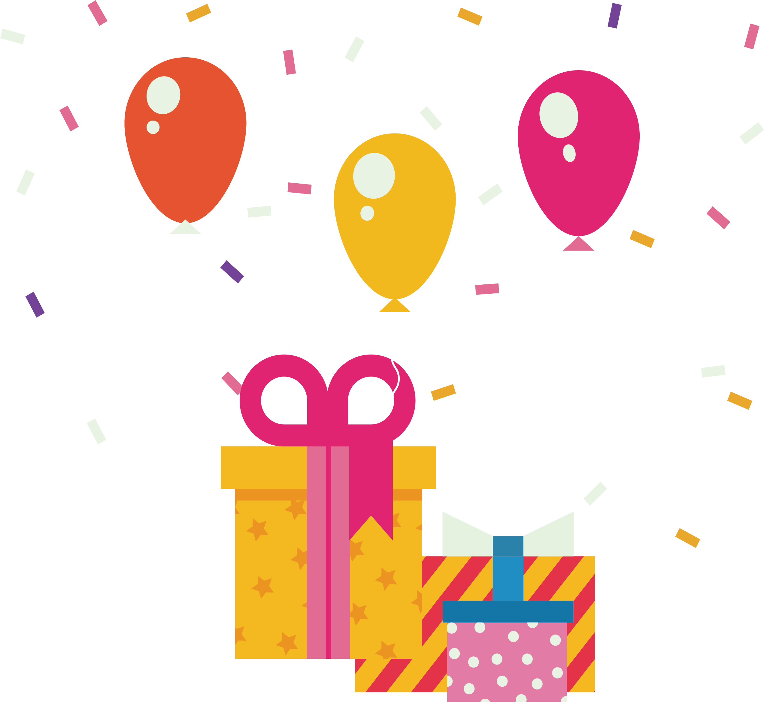 Birthday Gift Party - Cumpleaños Cajas De Regalo Png (2544x2340)