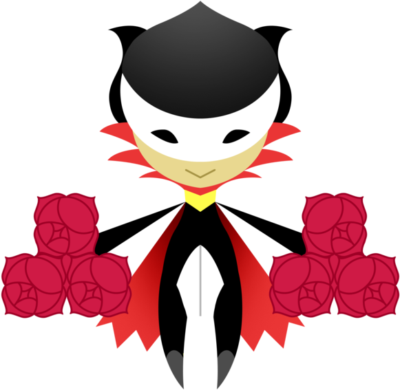 Tuxedo Roserade By Gryphon-shifter - Cartoon (600x600)