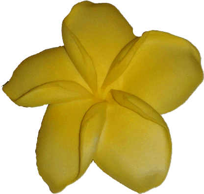 Foam Flower Hair Pick - Yellow (432x412)