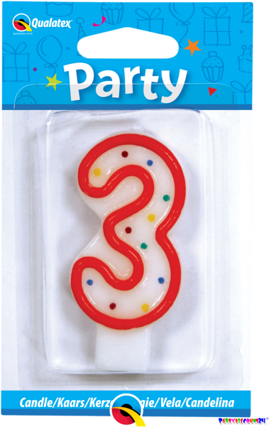 Foto Genérica - Age Three Multi-colour Polka Dot Candle (1) (800x800)