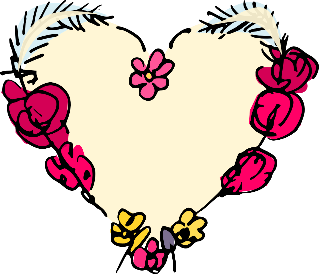 Free Digital Heart Scrapbooking Embellishment In Tattoo - February Heart (1277x1095)