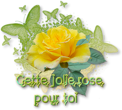 Rose Pour Toi - Png Une Fleur Pour Toi (470x435)