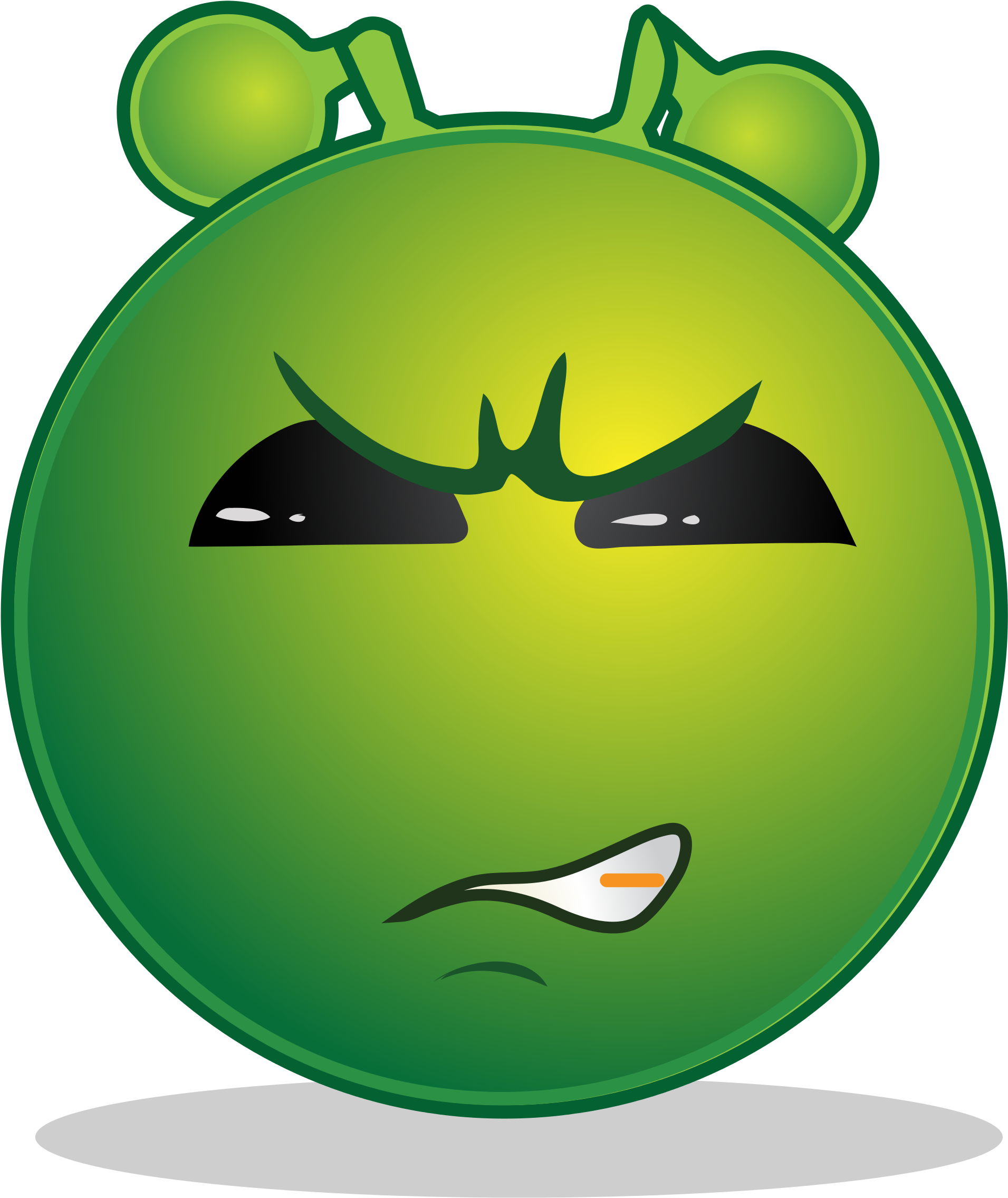 Smiley Alien Green (2000x2368)