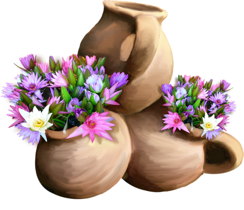 Fleurs Vases - Vases De Fleurs Png (500x430)