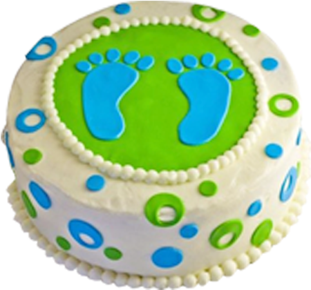 Small Step Cake - Baby Boy Shower Cakes (500x500)