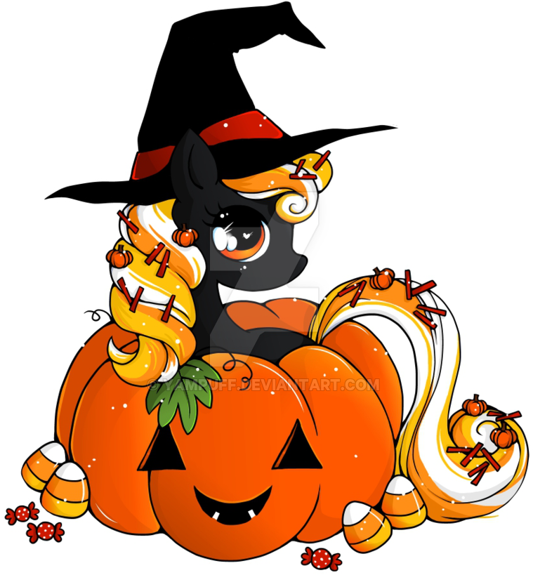 Pumpkin Pony Commish By Yampuff - Jack-o'-lantern (800x847)