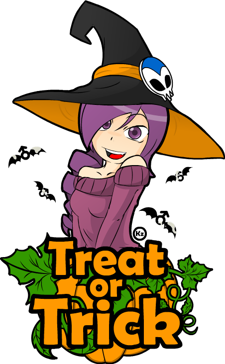 Zone Tan Logo Treat Or Trick 2016 By Kaji Zu - Cartoon (452x732)