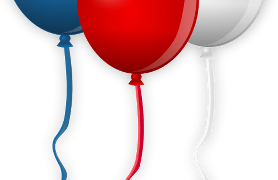 Fireworks Clipart Black And White Transparent Clipart - Custom Red White And Blue Balloons Shower Curtain (1000x605)