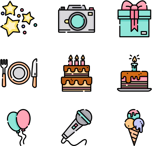 Birthday 50 Icons - Birthday (600x564)