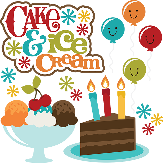 Cake And Ice Cream Svg Scrapbook Collection Birthday - Cake And Ice Cream Clip Art (648x649)