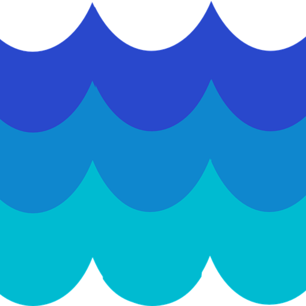 Water Waves Clipart Pattern Blue Free Vector Graphic - Clip Art (1024x1024)