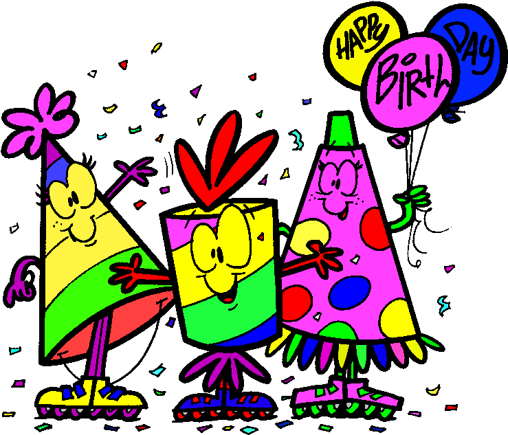 Cartoon Hat Animated Birthday Clipart - Birthday Party Roller Skate (752x647)