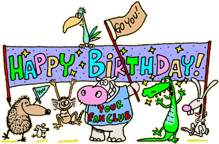 Download - Animated Happy Birthday Clipart (466x299)