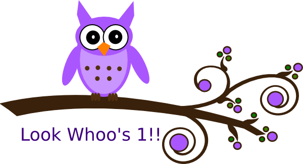 Purple Owl On Branch Birthday Clip Art At Clkercom - Owl Birthday Clip Art (600x325)