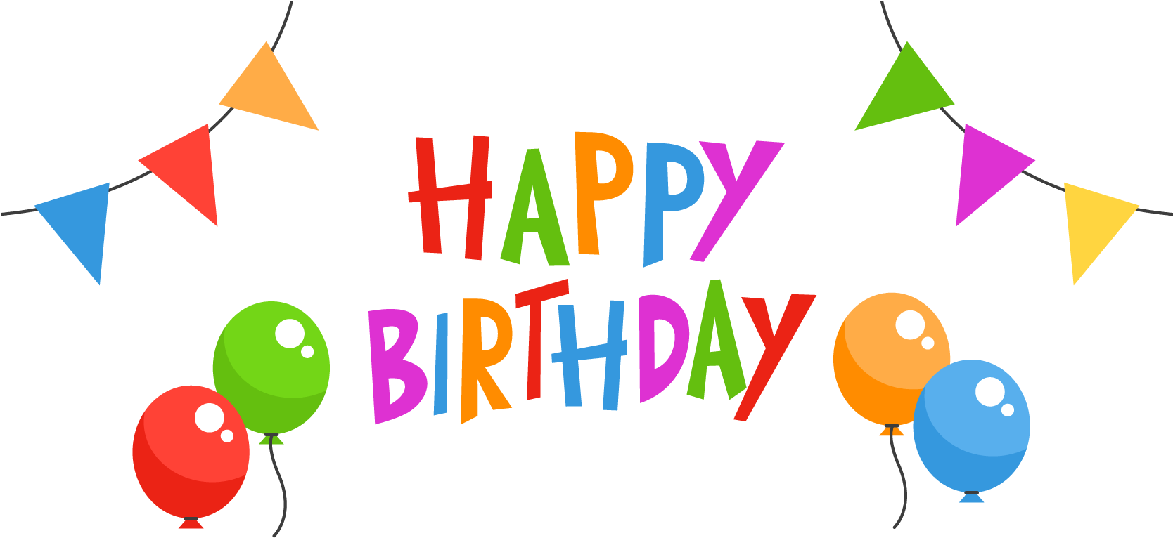 Birthday Cake Party Clip Art - Graphic Design (1667x790)