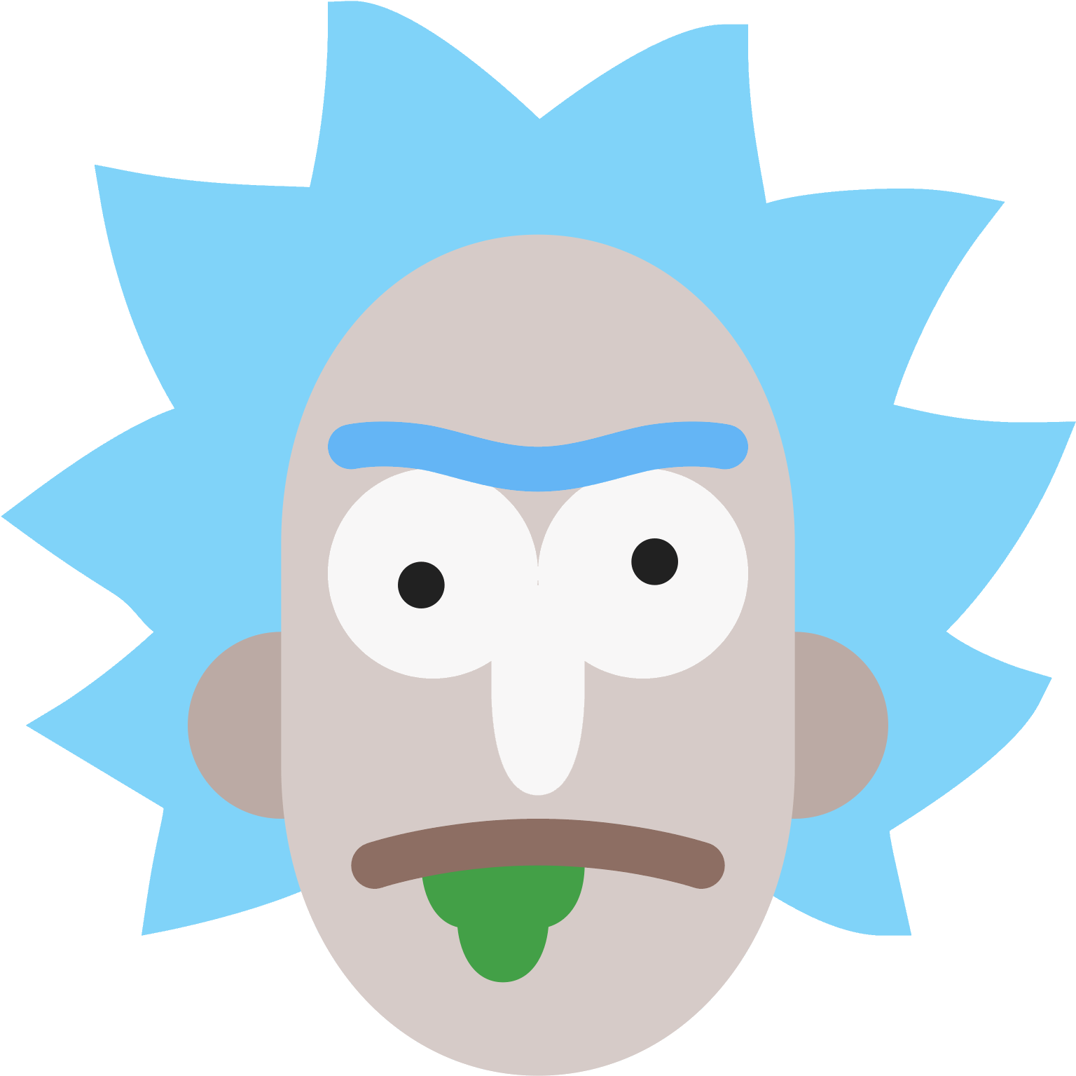 Rick And Morty Clipart Pdf - Rick And Morty Icon (1600x1600)