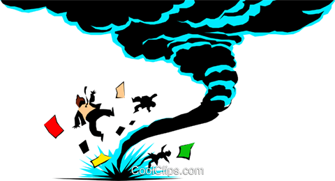 Tornado Cartoon Livre De Direitos Vetores Clip Art - Cartoons Of Natural Disasters (480x260)