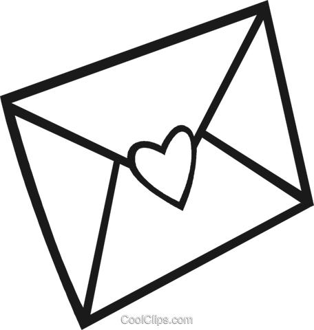 Carta De Amor Livre De Direitos Vetores Clip Art Ilustração - Carta De Amor Vetor (456x480)