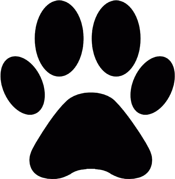 Clipart Dog Print - Paw Print Clip Art (626x626)