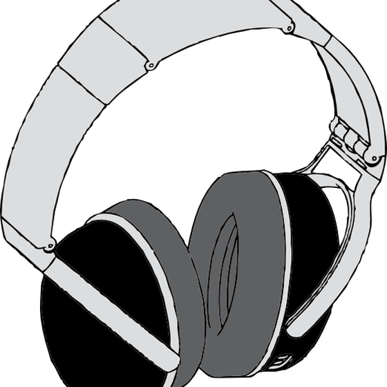 Headphone Clipart Work - Cafepress Headphones Square Canvas Pillow (560x560)