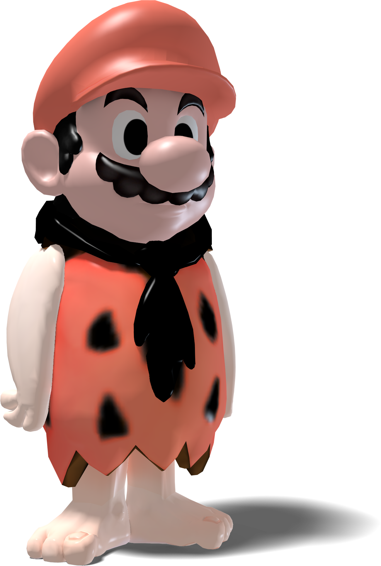 Super Mario Maker Father Fred Flintstone 3d Modeling - Grand Dad 3d Model (1300x1929)