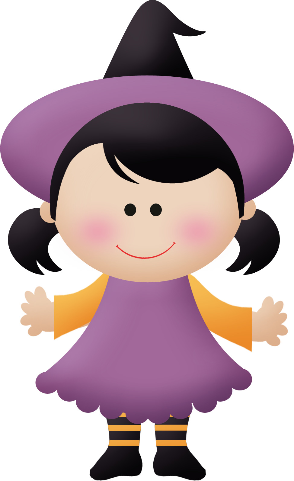 Travessuras Da Van - Bruxinha Halloween Png (974x1593)