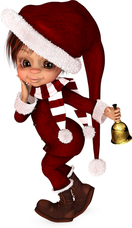 Tubes Poser Png De Cookie Sur Le Thème De Noël Gratuits - Christmas Dolls Png (450x773)