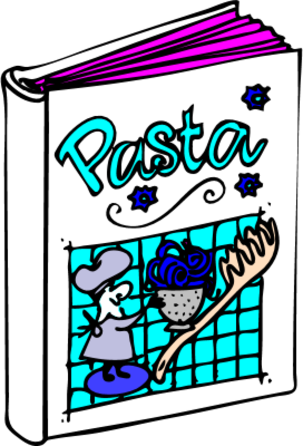 Pasta Book Italian Cooking - Italian Food Clip Art (600x882)