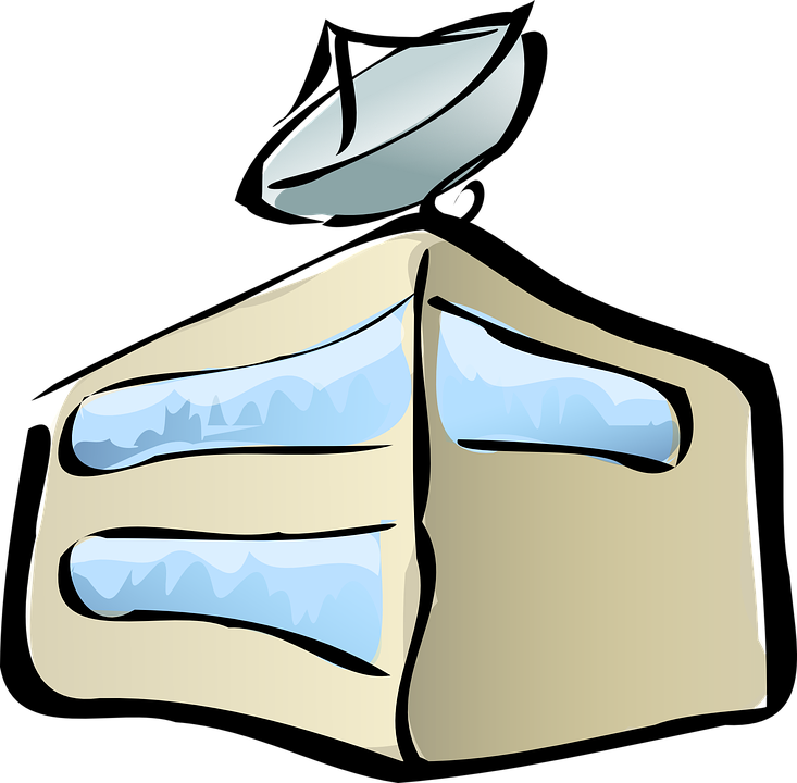 Satellite Dish, Network, House, Broadcast, Transmit - จาน ดาวเทียม อวกาศ การ์ตูน (733x720)