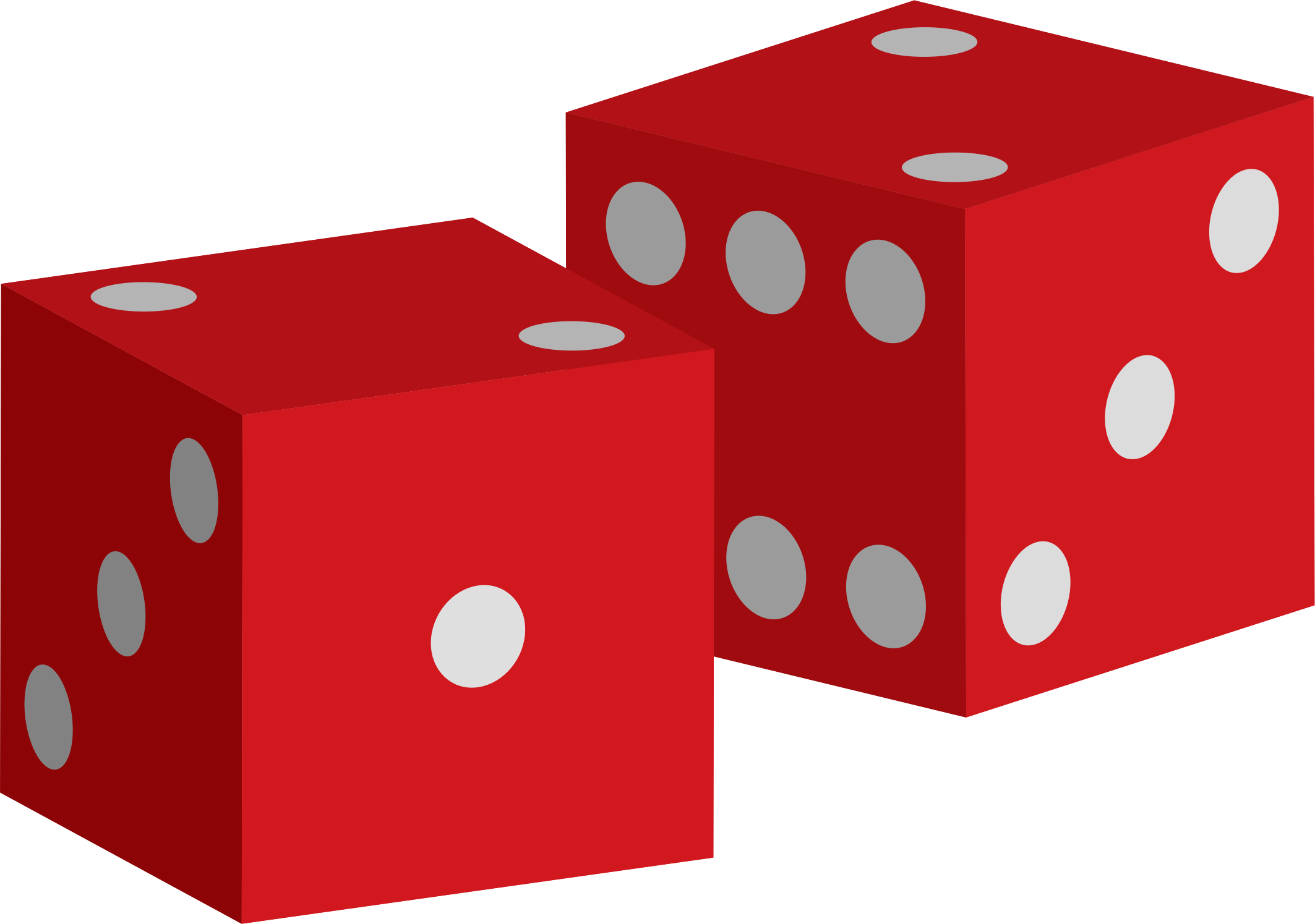 Free To Use Public Domain Dice Clip Art - Red Dice Clipart (2126x1495)