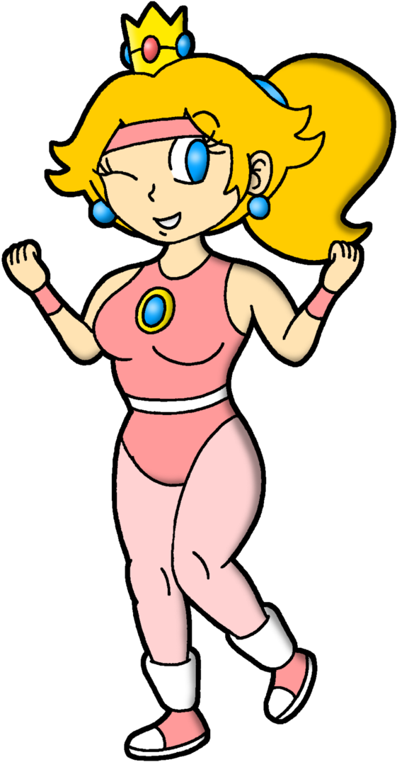 Aerobics Peach By Polishedbrain - Princesa Peach Aerobic (669x1194)